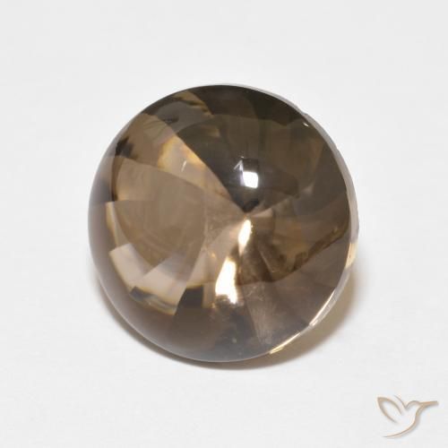 Quartzo Fumê Castanho médio Natural 6.14ct, Redondo, Transparente