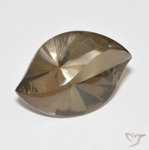 Quartzo Fumê Marrom Quente Natural 10.70ct, Marquesa, Transparente
