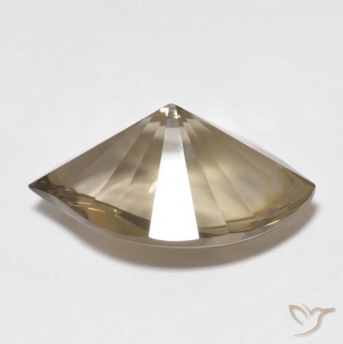 Quartzo Fumê Marrom Quente Natural 10.70ct, Marquesa, Transparente