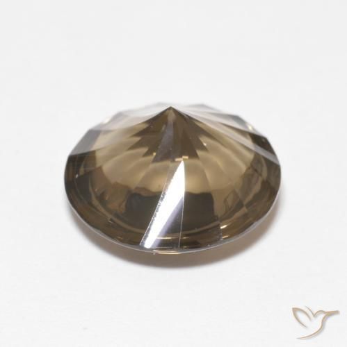 Quartzo Fumê Gingerbread Marrom Natural 5.06ct, Redondo, Transparente