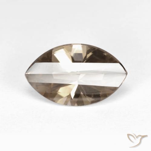 2.43ct Natural Umber Brown Quartzo Fumê, Marquesa, VVS
