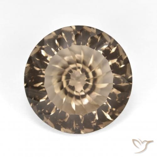 8.22ct Natural madeira marrom Quartzo Fumê, Redondo, VVS