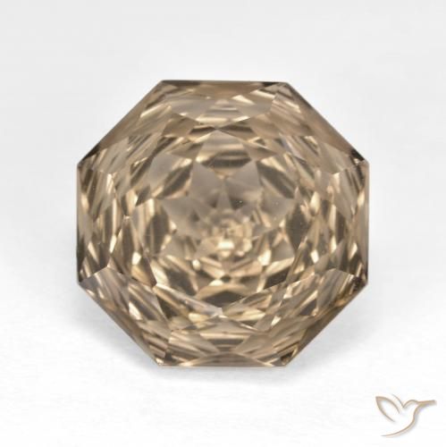 6.43ct Natural madeira marrom Quartzo Fumê, Corte Esmeralda, VVS