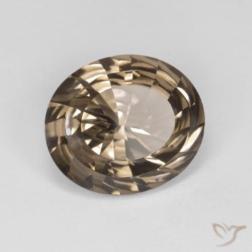 Quartzo Fumê Castanho Médio-Claro Natural 6.74ct, oval, VVS