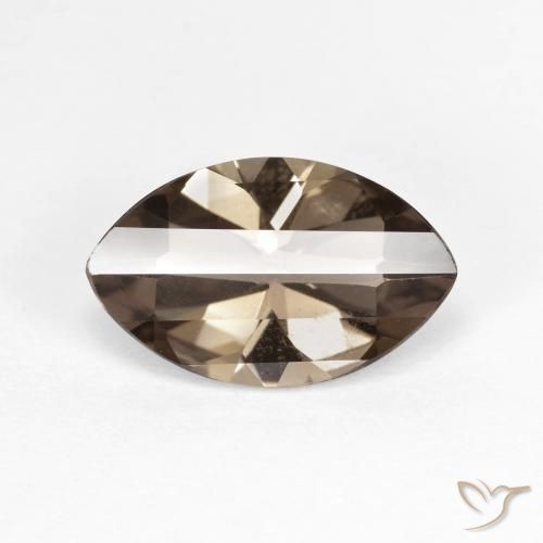 2.89ct Natural Umber Brown Quartzo Fumê, Marquesa, VVS