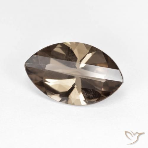 Quartzo Fumê Umber Brown Natural 2.89ct, Marquesa, VVS