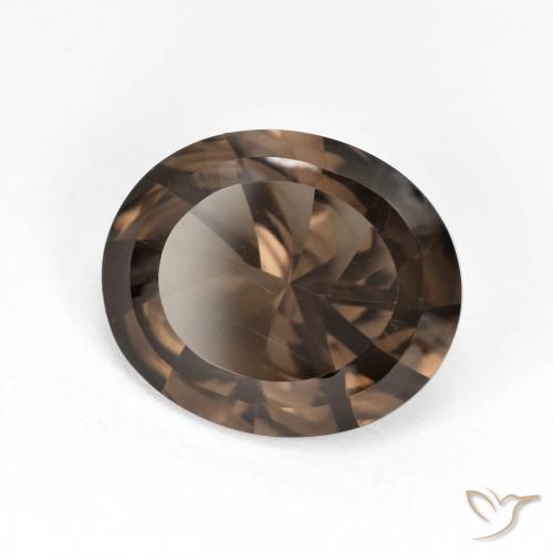 Quartzo Fumê Hickory Brown Natural 3.97ct, oval, VVS