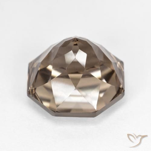 Quartzo Fumê Hickory Brown Natural 7.14ct, Corte Octógono / Esmeralda, VVS