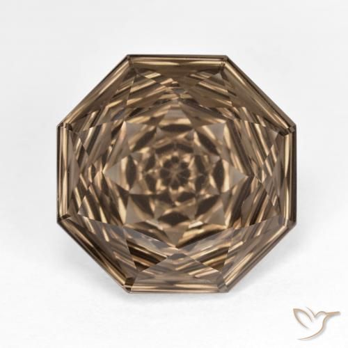 8.80ct Natural Marrom Quente Quartzo Fumê, Corte Esmeralda, VVS