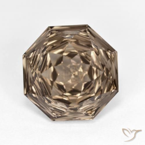 5.46ct Natural Castanho médio Quartzo Fumê, Corte Esmeralda, VVS