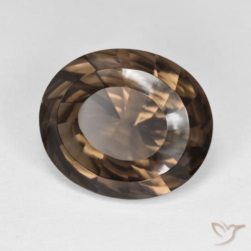 Quartzo Fumê Chocolate marrom Natural 6.58ct, oval, VVS