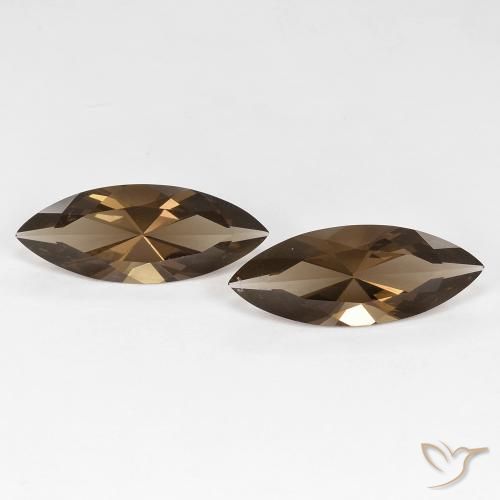 5.90ctw Natural Marrom Quente Quartzo Fumê, Marquesa, VVS