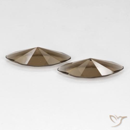 Pedras preciosas de Quartzo Fumê Marrom Quente natural de 5.90 ct, Marquesa, VVS