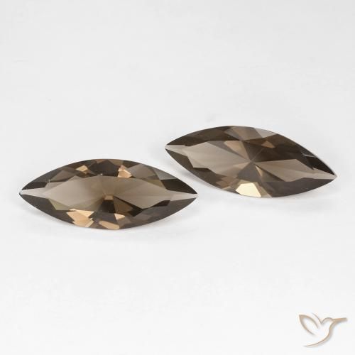 Pedras preciosas de Quartzo Fumê Marrom claro natural de 5.34 ct, Marquesa, VVS