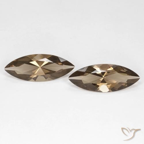5.88ctw Natural Marrom claro Quartzo Fumê, Marquesa, VVS