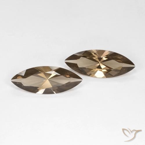 Pedras preciosas de Quartzo Fumê Marrom claro natural de 5.88 ct, Marquesa, VVS