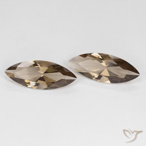 Pedras preciosas de Quartzo Fumê Marrom claro natural de 6.22 ct, Marquesa, VVS
