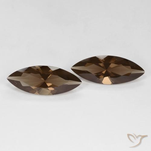 Pedras preciosas de Quartzo Fumê Marrom Quente natural de 6.14 ct, Marquesa, VVS