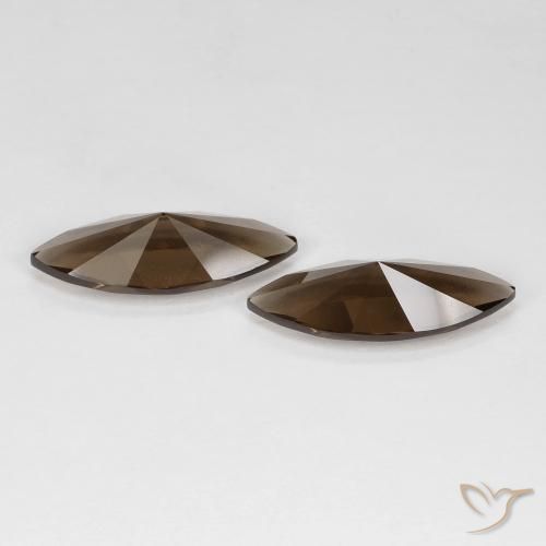 Pedras preciosas de Quartzo Fumê Marrom Quente natural de 6.14 ct, Marquesa, VVS