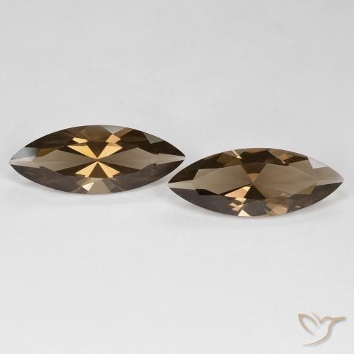 6.02ctw Natural Marrom Quente Quartzo Fumê, Marquesa, VVS
