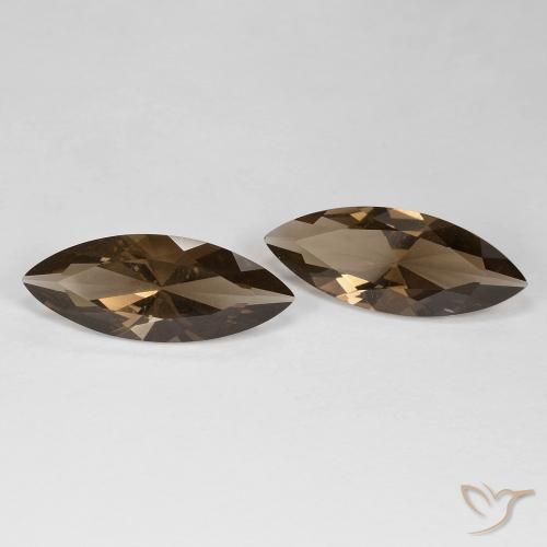 Pedras preciosas de Quartzo Fumê Marrom Quente natural de 6.02 ct, Marquesa, VVS