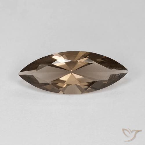 2.96ct Natural Moca claro Quartzo Fumê, Marquesa, VS, Photo A