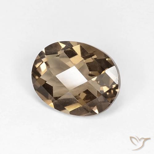 Quartzo Fumê Mocha Marrom Natural 2.45ct, oval, VVS-VS