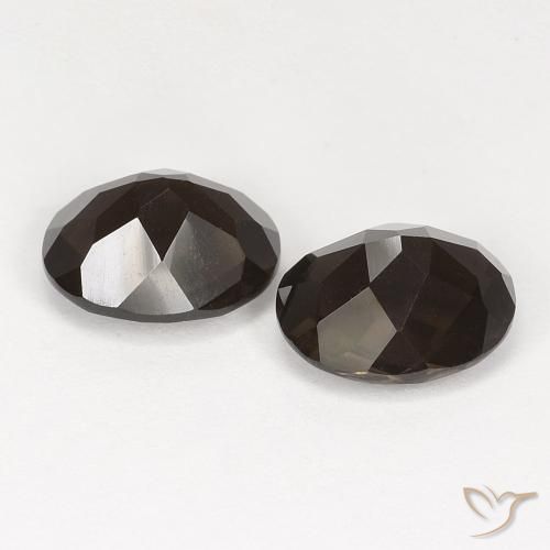 Pedras preciosas de Quartzo Fumê Marrom escuro natural de 5.19 ct, oval, VVS-VS