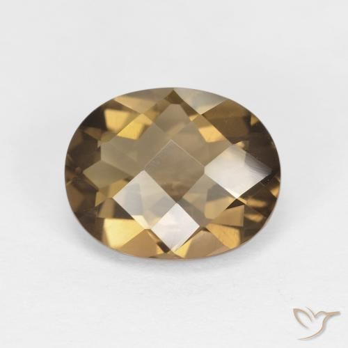 2.35ct Natural Café Marrom Claro Quartzo Fumê, oval, VVS