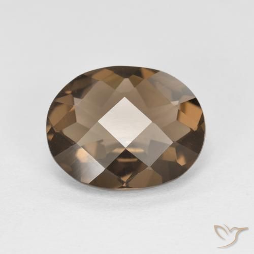 2.10ct Natural Castanho médio-escuro Quartzo Fumê, oval, VVS