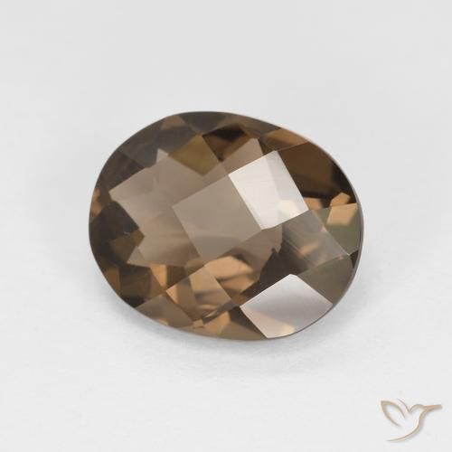 Quartzo Fumê Castanho médio-escuro Natural 2.10ct, oval, VVS