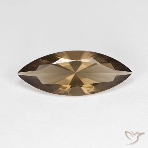 2.96ct Natural Castanho Médio-Claro Quartzo Fumê, Marquesa, VVS