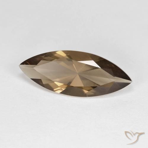 Quartzo Fumê Castanho Médio-Claro Natural 2.96ct, Marquesa, VVS
