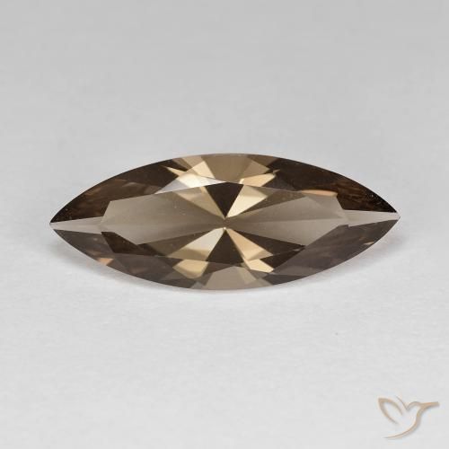 3.10ct Natural Marrom Quente Quartzo Fumê, Marquesa, VVS