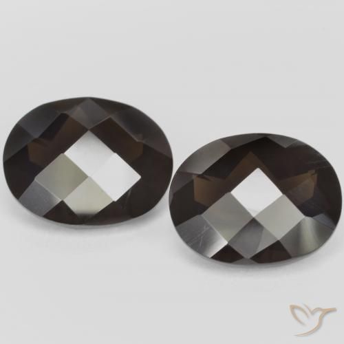 4.84ctw Natural Marrom escuro Quartzo Fumê, oval, VVS