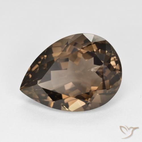 6.54ct Natural Marrom claro Quartzo Fumê, Formato de pêra, VS