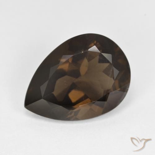 5.95ct Natural Chocolate marrom Quartzo Fumê, Formato de pêra, VS