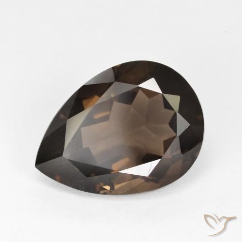 6.58ct Natural Chocolate marrom Quartzo Fumê, Formato de pêra, VVS