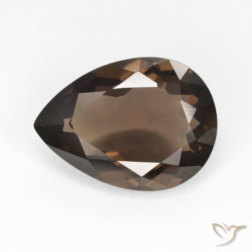 6.04ct Natural Marrom Quartzo Fumê, Formato de pêra, VVS