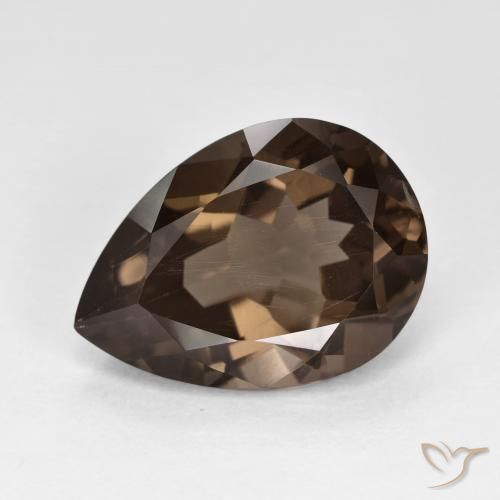 6.21ct Natural Gingerbread Marrom Quartzo Fumê, Formato de pêra, VVS