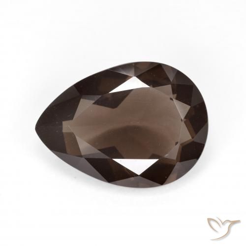 5.36ct Natural Marrom Quartzo Fumê, Formato de pêra, VVS