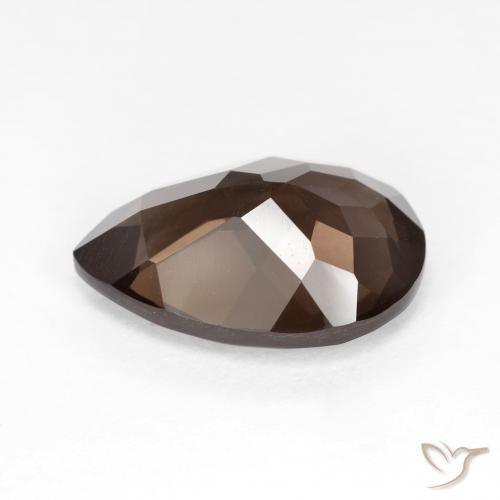 Quartzo Fumê Marrom Natural 5.36ct, Formato de pêra, VVS