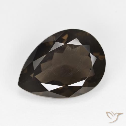 Quartzo Fumê Marrom Natural 6.11ct, Formato de pêra, VVS