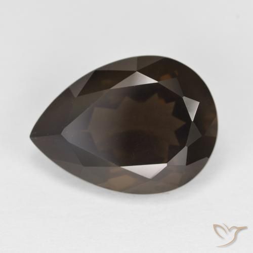 6.28ct Natural Marrom escuro Quartzo Fumê, Formato de pêra, VVS