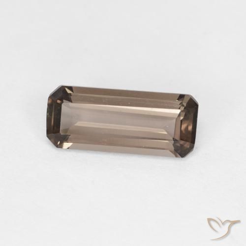 0.92ct Natural Hickory Brown Quartzo Fumê, Corte Esmeralda, VVS