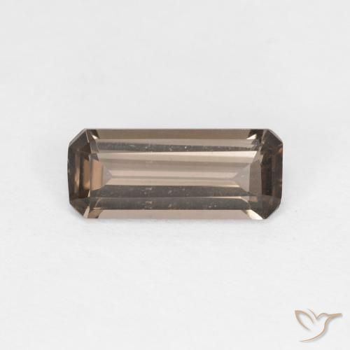 Quartzo Fumê Hickory Brown Natural 0.92ct, Corte Octógono / Esmeralda, VVS