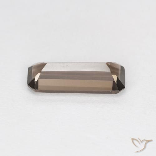 Quartzo Fumê Medium Dark-Brown Natural 0.86ct, Corte Octógono / Esmeralda, VVS