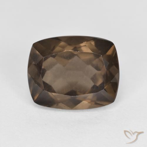 3.06ct Natural Chocolate marrom Quartzo Fumê, Almofada, VS