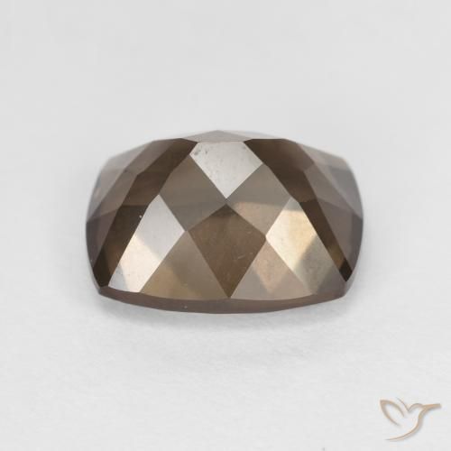Quartzo Fumê Chocolate marrom Natural 3.06ct, Almofada, VS