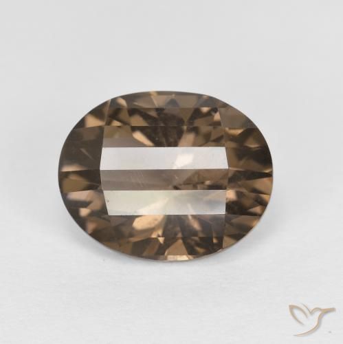 Quartzo Fumê Moca claro Natural 2.47ct, oval, VS